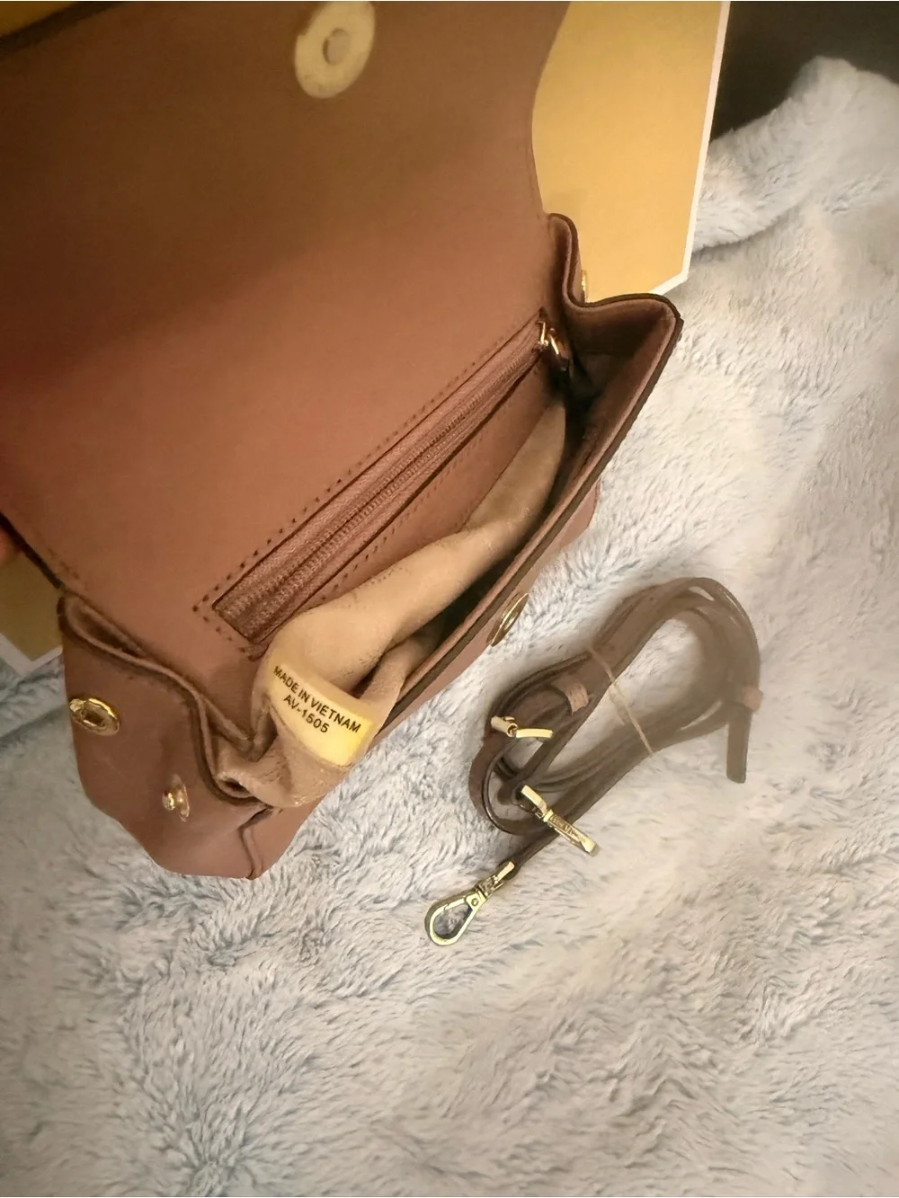 Michael Kors Mini Top-Handle Satchel in Dusty Rose Brown